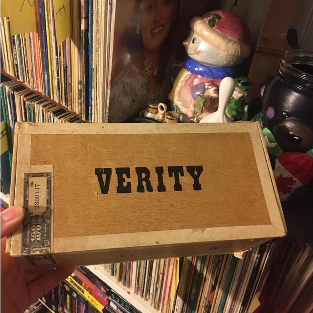 Verity Brown and Tan Decorative Storage Box - Rustic Wood Look